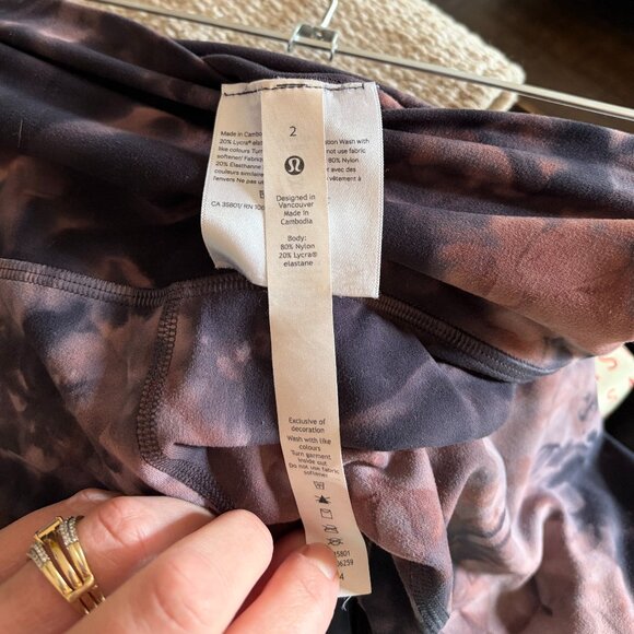 Lululemon Align High-Rise Leggings 26” Size 2 Diamond Dye Pink Pastel - Picture 5 of 5